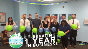 RaleighMarketingConsultants celebration north carolina success sales GIF