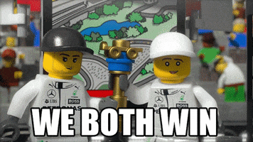 mercedes we both win GIF by LEGO