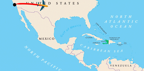 Flying to Haiti gif