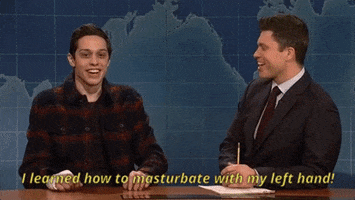 pete davidson i learned how to masturbate with my left hand GIF by Saturday Night Live