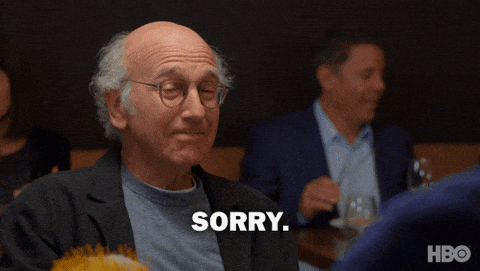 Sorry Season 9 GIF by Curb Your Enthusiasm - Find & Share on GIPHY