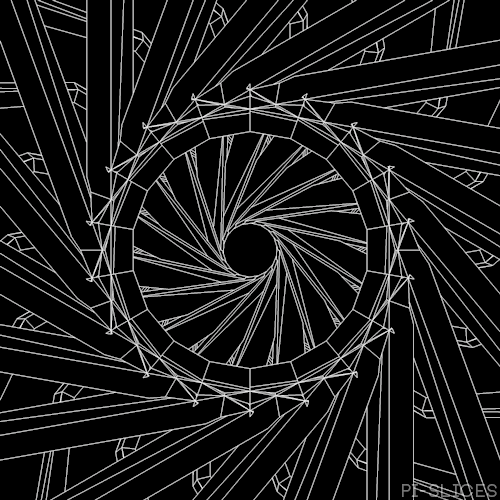 black and white wireframe GIF by Pi-Slices