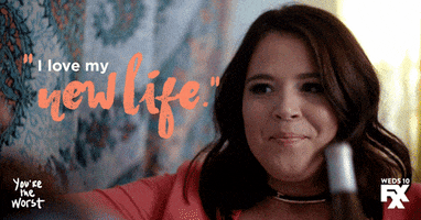 new life love GIF by You're The Worst 