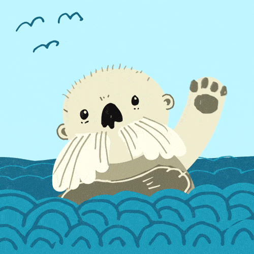 jakehollomon illustration animal otter hollomon210 GIF