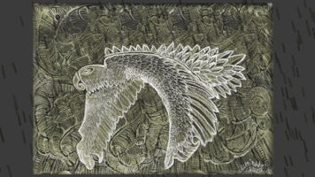 benjaminmitchley animation gif bird rain GIF
