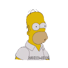 Homer Simpson Yes Sticker by reactionstickers