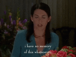 Cant Remember Season 1 GIF by Gilmore Girls 