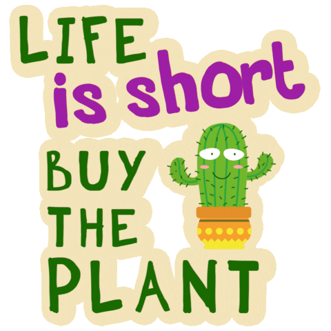 Shopping Cactus Sticker by Plantum