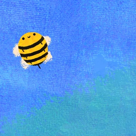 Honey Bee Loop GIF by Kev Lavery