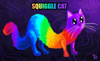 kristyglas art cat fun illustration GIF