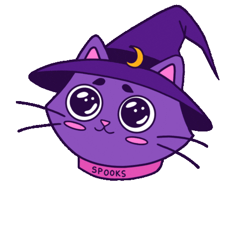 Witch Cat Sticker by Spooks The Cat