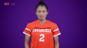purple aces evansville GIF by Missouri Valley Conference