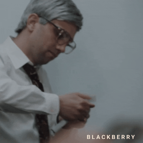 BlackBerryFilmUK film 1990s typing texting GIF