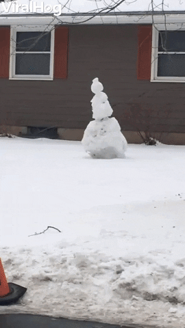 Snow Sculpture Steals Snowmans Spotlight GIF by ViralHog - Find & Share on GIPHY