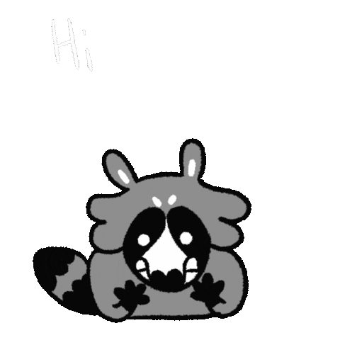 Hi Hi Hi Raccoon Sticker