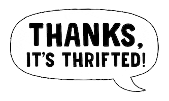 Thanks Its Thrifted Sticker by Garage Sale Trail