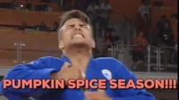pumpkin spice swimming GIF by Vidme