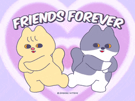 Friends Forever Love GIF by Snooze Kittens