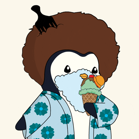 Licking Ice Cream GIF by Pudgy Penguins