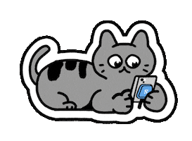 Bored Cat Scrolling Sticker by Sandisk