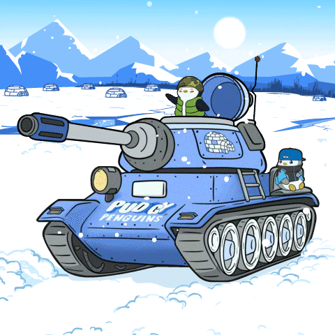War Penguin GIF by Pudgy Penguins