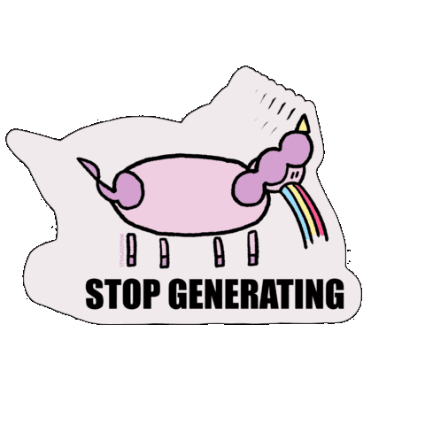 Ai Unicorn Sticker by Chad Strawderman