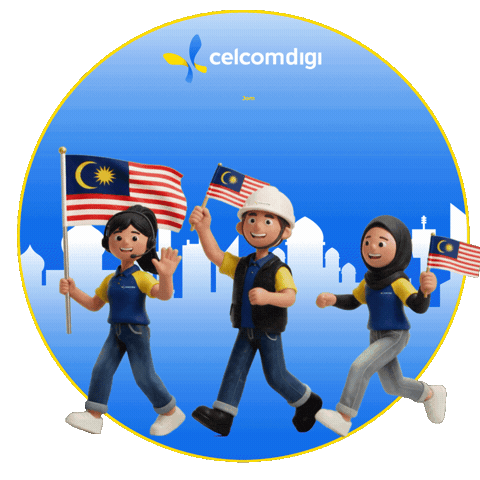 Merdeka Malaysiaday Sticker by CelcomDigi