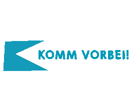 Kommvorbei Sticker by goldenerspatz