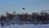 'Reckless': Use of Police Helicopter to Clear Frozen Berlin Lake Draws Local Dad's Ire