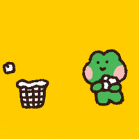 Frog Throw GIF by LINE FRIENDS