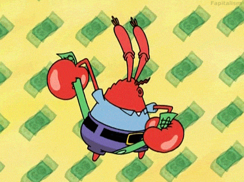 mr krabs money GIF by SpongeBob SquarePants