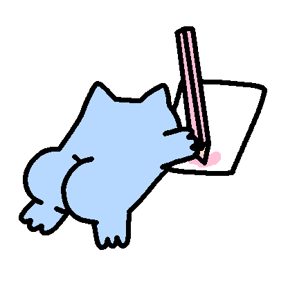 Blue Cat Art GIF by sillynub