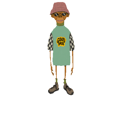 Monkey Cyprus Sticker by Dusty Munky