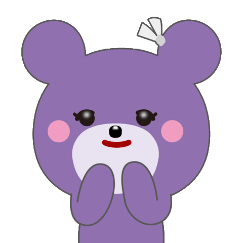 Bear いただきます Sticker by ブルボン公式