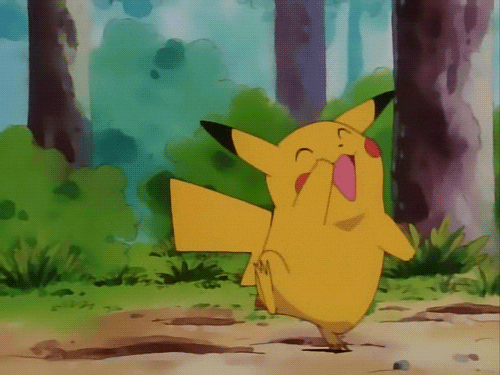 Excited Pikachu gif