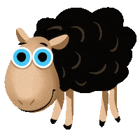 LanaFoxyart silly lamb овца овечка Sticker