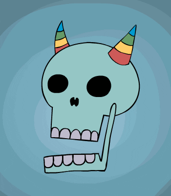 Party Skull GIF by Troy Wagner