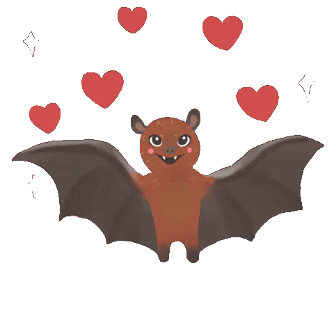 Heart Bat Sticker by Anak Rimba Books
