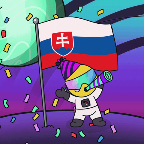 Flag Of Slovakia Love GIF by Space Riders