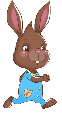 Bunny Rabbit Running Sticker by Canticos World
