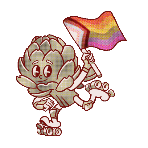 Pride Skates Sticker by hamburgrollerderby