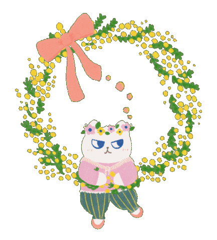 Cat 花 Sticker