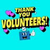 Thank you volunteers smiling ballot box gif