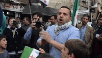 Syrians Chant 'Bye Bye Putin' as They Mark Fifth Anniversary of Conflict