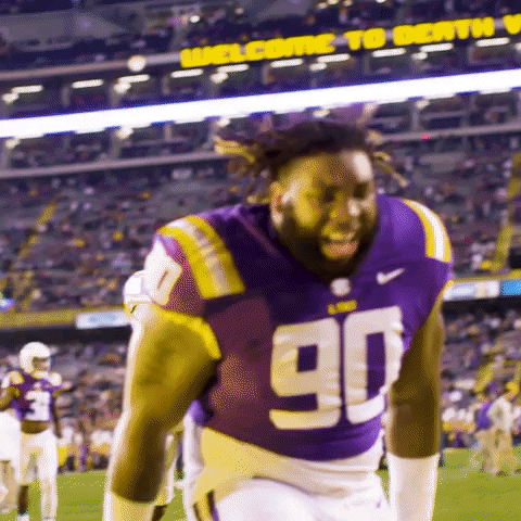 Lets Go Football GIF by LSU Tigers