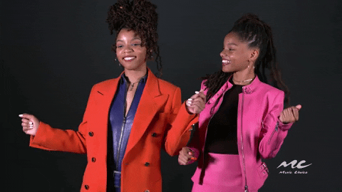 Chloe X Halle Reaction GIF by Music Choice