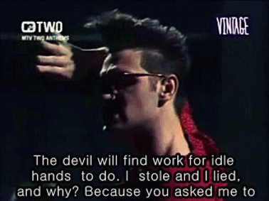 Image result for the devil will make work for idle hands gif