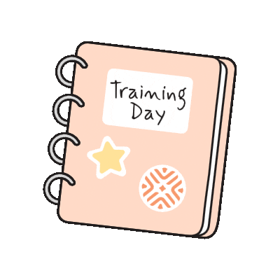 Training Notebook Sticker by Everlash