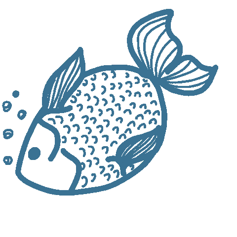 Blue Fish Sticker