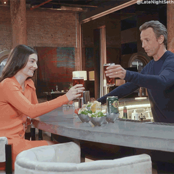 Seth Meyers Beer GIF by Late Night with Seth Meyers